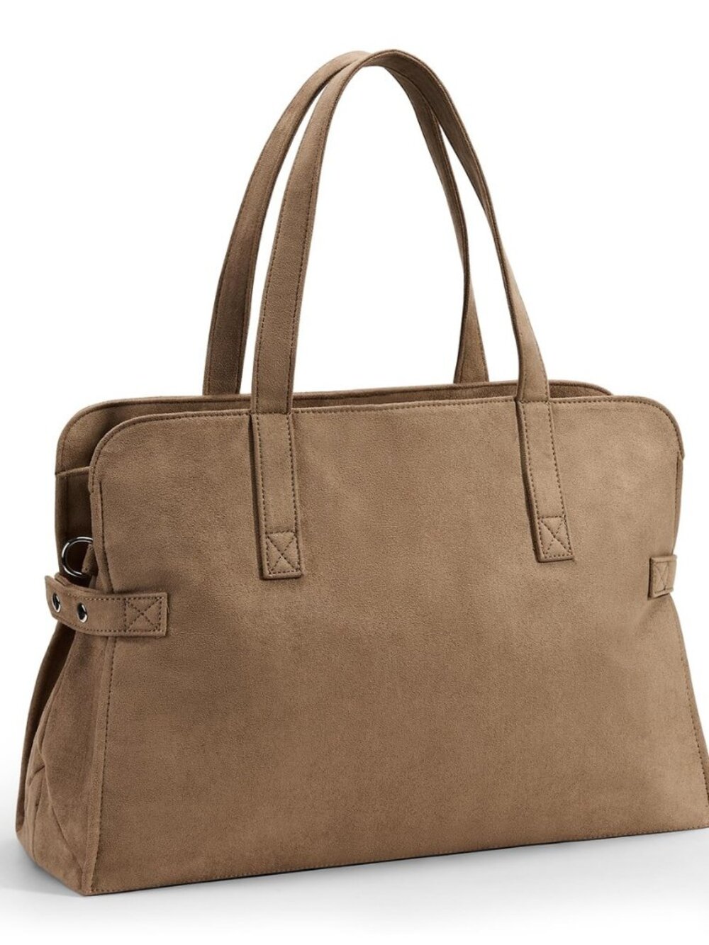 KALIDI Suede Tote Bag with Zipper Women’s Purses Handbags for Work Travel